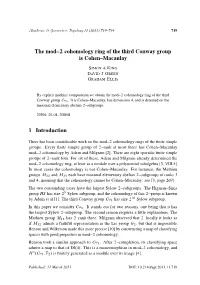2 Cohomology Ring of the Third Conway Groupis Cohen--Macaulay