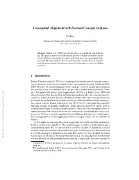Conceptual Alignment with Formal Concept Analysis