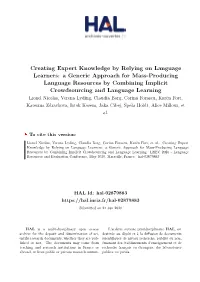 Creating Expert Knowledge by Relying on Language Learners