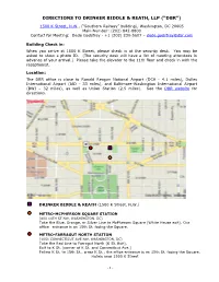 Directions to Drinker Biddle & Reath, Llp (“Dbr”)