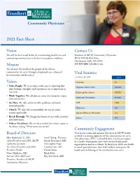 Froedtert & MCW Community Physicians Fact Sheet