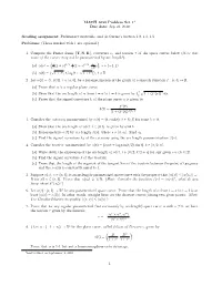 MATH 4030 Problem Set 11 Due Date: Sep 19, 2019 Reading