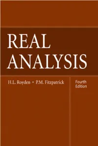 Real Analysis (4Th Edition)