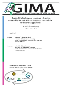 Reusability of Volunteered Geographic Information Supported by Semantic Web Technologies: a Case Study for Environmental Applications
