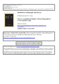 A Deep Orthography in Cross-Linguistic Light