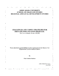 Addis Ababa University School of Graduate Studies Regional and Local Development Studies