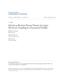 Donor/Acceptor Electronic Coupling Is a Dynamical Variable Edward W