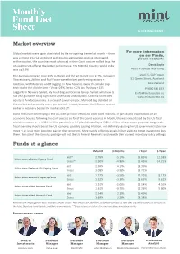 Market Overview Funds at a Glance