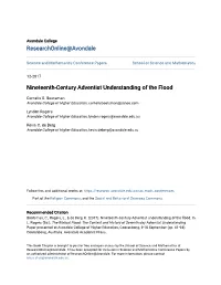Nineteenth-Century Adventist Understanding of the Flood