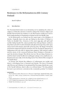 Resistance to the Reformation in 16Th-Century Finland