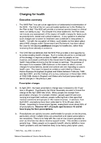 Unhealthy Charges Executive Summary