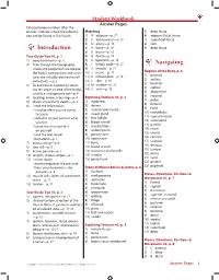 Student Workbook Answer Pages Italicized Page Numbers After the Answers Indicate Where the Informa- Matching 5) Deep Fascia Tion Can Be Found in Trail Guide
