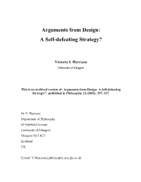 Arguments from Design