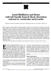 Atrial Fibrillation and Flutter with Left Bundle Branch Block Aberration Referred As Ventricular Tachycardia