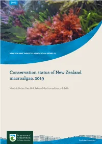 Conservation Status of New Zealand Macroalgae, 2019