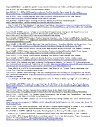 May/June2020 Event List: Look for Updates on My Linkedin, Facebook, and Twitter. Julie Meyer, Linkedin.Com/In/Meyerjl Mon, 5/25/20