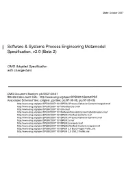Software & Systems Process Engineering Metamodel