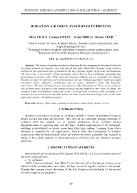 Considerations Regarding Aviation Occurrences