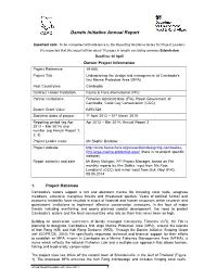 Darwin Initiative Annual Report