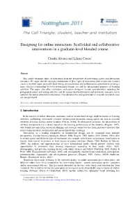 Designing for Online Interaction: Scaffolded and Collaborative Interventions in a Graduate-Level Blended Course