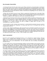Key Concepts of Journalism