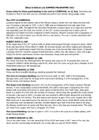 Liverpool Outing Notes for Participants