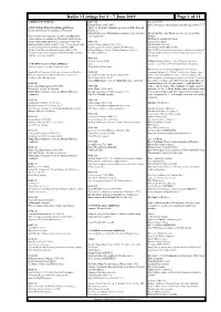 Radio 3 Listings for 1 – 7 June 2019 Page 1 of 11