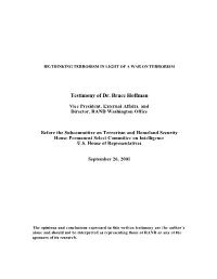 Re-Thinking Terrorism in Light of a War on Terrorism