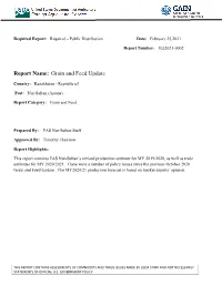 Report Name: Grain and Feed Update