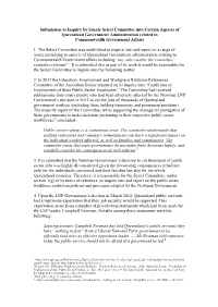 Submission to Senate Inquiry