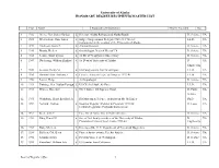 University of Alaska HONORARY DEGREE RECIPIENTS MASTER LIST