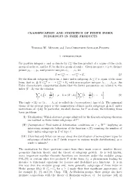 Classification and Statistics of Finite Index Subgroups in Free Products