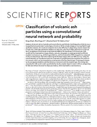 Classification of Volcanic Ash Particles Using a Convolutional Neural