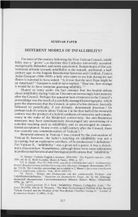 Different Models of Infallibility?