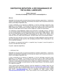Digitization Initiatives and Strategies: a Reconnaissance Of