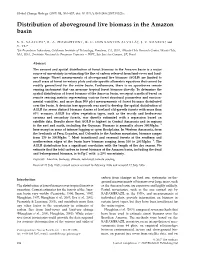 Distribution of Aboveground Live Biomass in the Amazon Basin