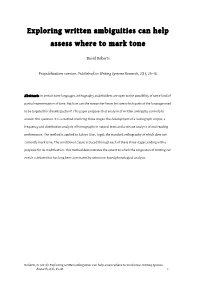Exploring Written Ambiguities Can Help Assess Where to Mark Tone