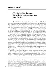 The Style of the Present: Karel Teige on Constructivism and Poetism