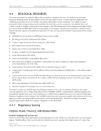 4.4 BIOLOGICAL RESOURCES 4.4.1 Regulatory Setting