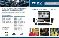 C-SOFT IP DISPATCH CONTROL Application for Any Dispatch Environment