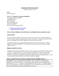 Disposition of Remains Report Updated August 24, 2020