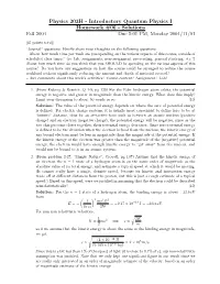 Solutions Fall 2004 Due 5:01 PM, Monday 2004/11/01