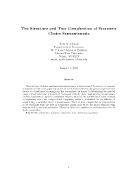 The Structure and Two Complexities of Economic Choice Semiautomata