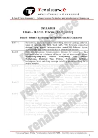 Class – B.Com. V Sem. (Computer)