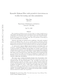 Ensemble Kalman Filter with Perturbed Observations in Weather Forecasting and Data Assimilation