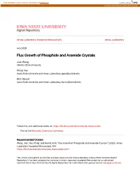 Flux Growth of Phosphide and Arsenide Crystals