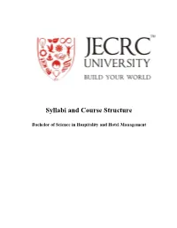 Syllabi and Course Structure