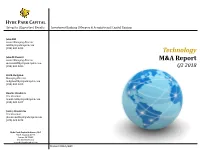 Technology M&A Report