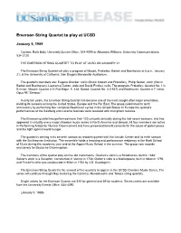 Emerson String Quartet to Play at UCSD
