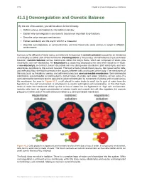 Osmoregulation and Osmotic Balance